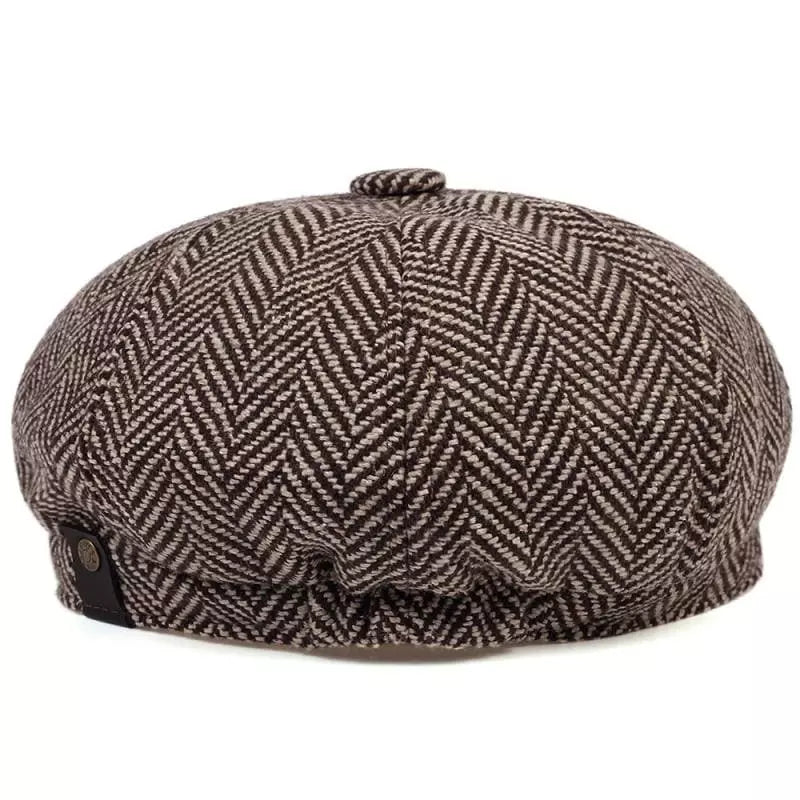 Shelby Herringbone Newsboy Cap