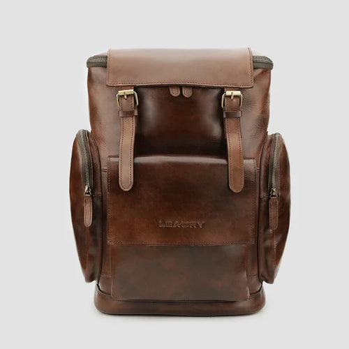 Leaury™ Buffalo Leather Explorer Backpack