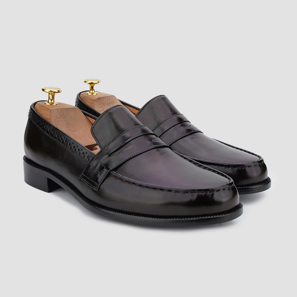 Leaury™ Classic Calf Leather Penny Loafers