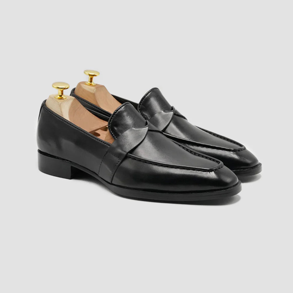 Leaury™ Sleek Calf Leather Loafers