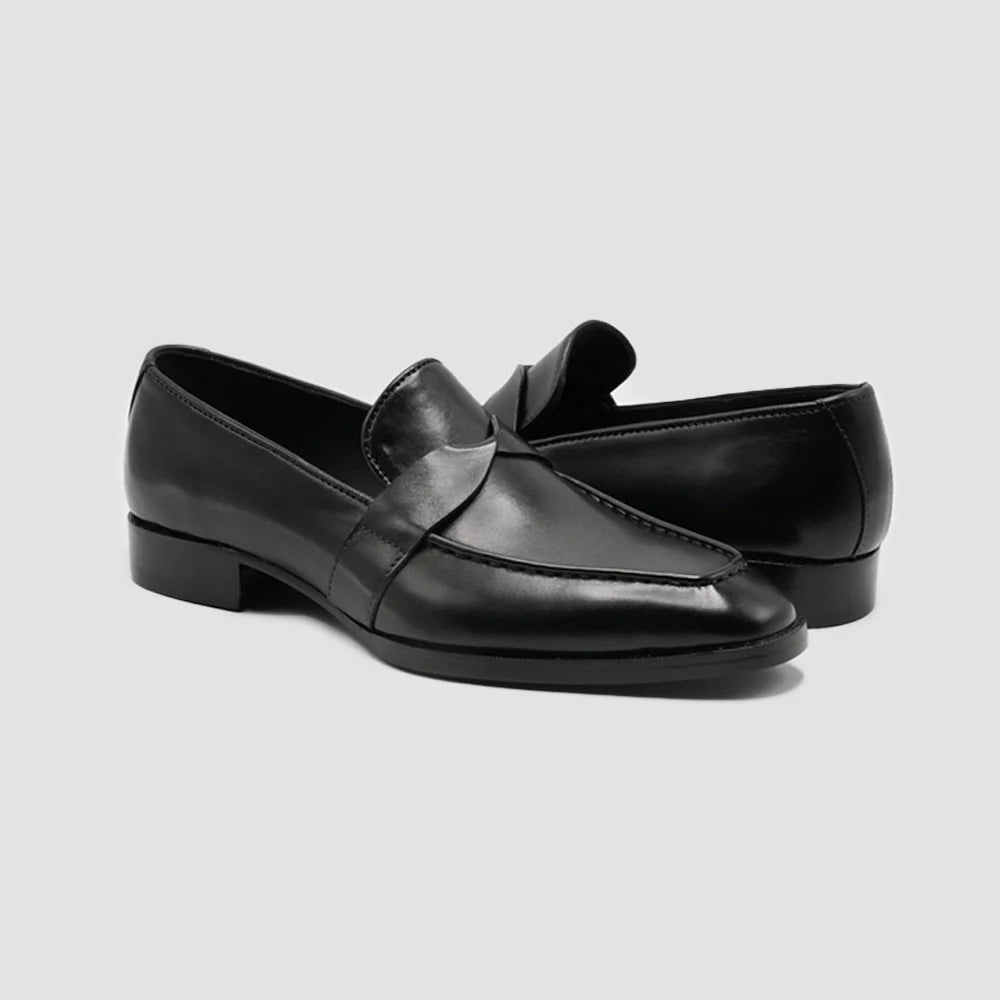 Leaury™ Sleek Calf Leather Loafers