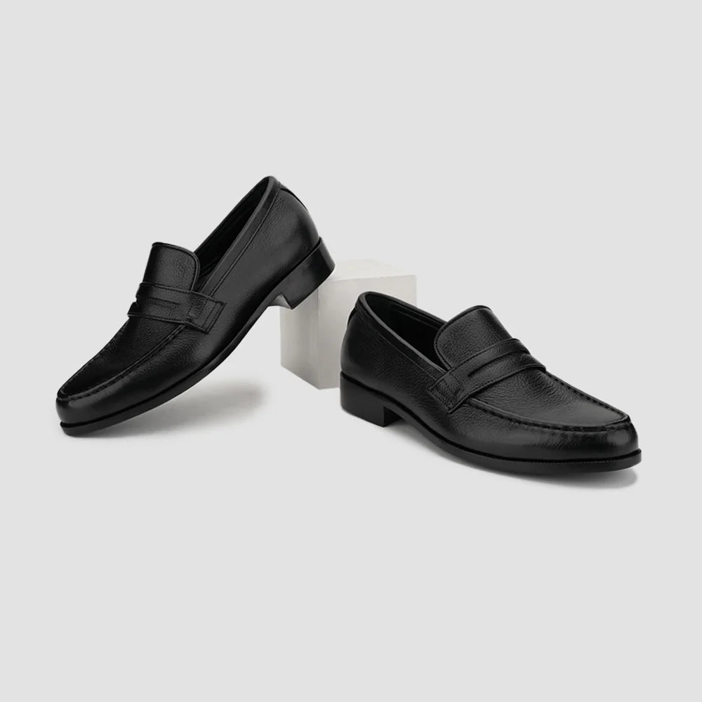 Leaury™ Calf Leather Penny Loafers
