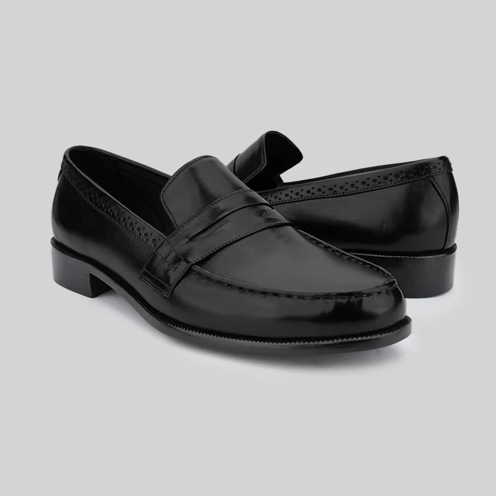 Leaury™ Classic Calf Leather Penny Loafers