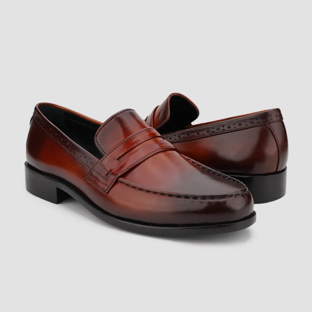 Leaury™ Classic Calf Leather Penny Loafers