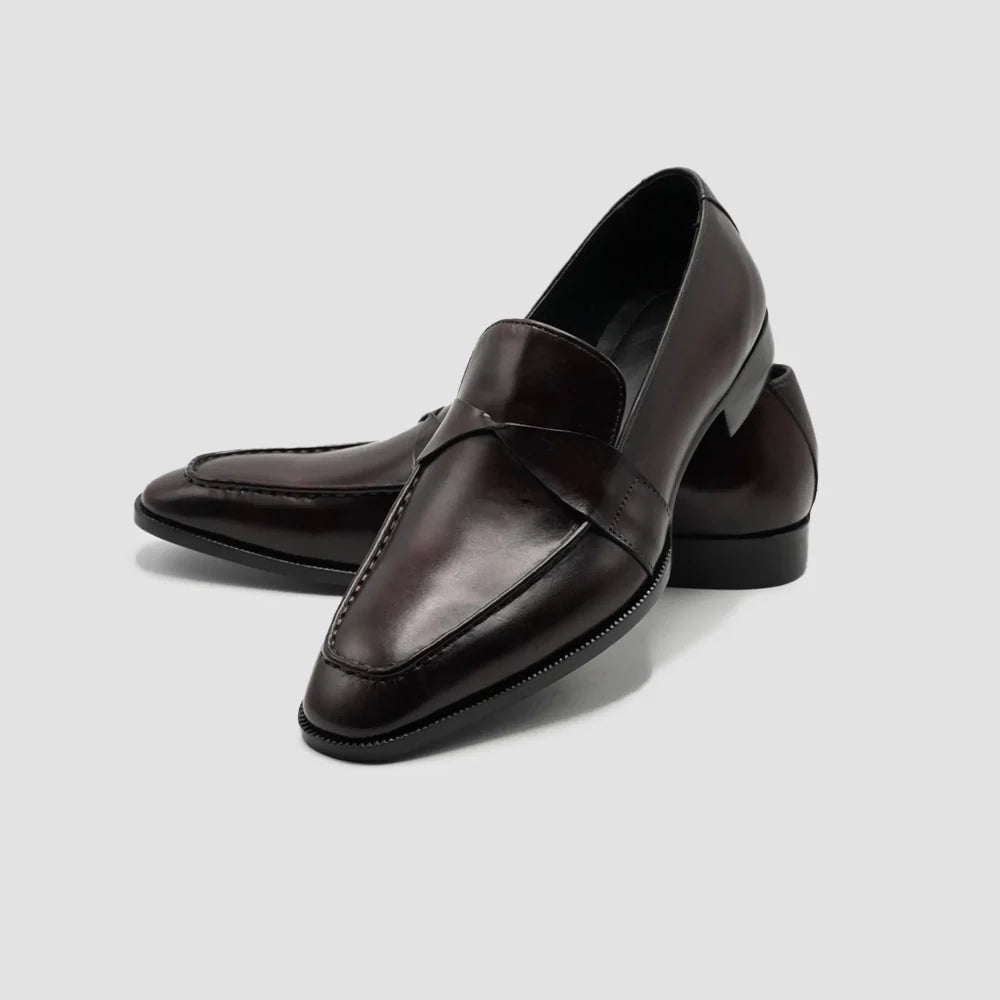 Leaury™ Sleek Calf Leather Loafers