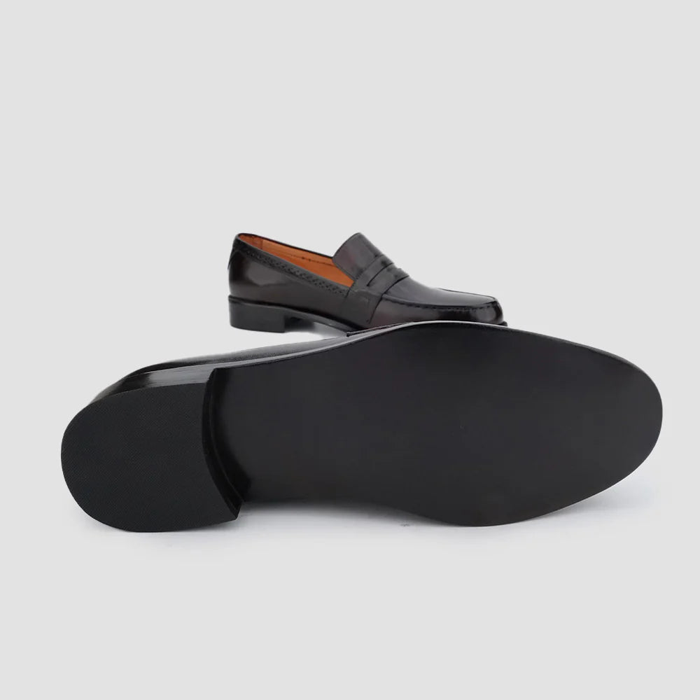 Leaury™ Classic Calf Leather Penny Loafers