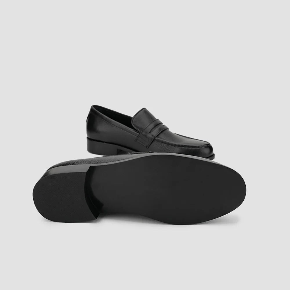 Leaury™ Calf Leather Penny Loafers