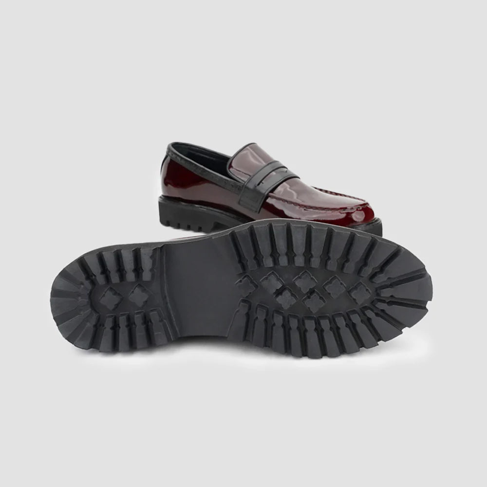 Leaury™ Patent Leather Modern Penny Loafers