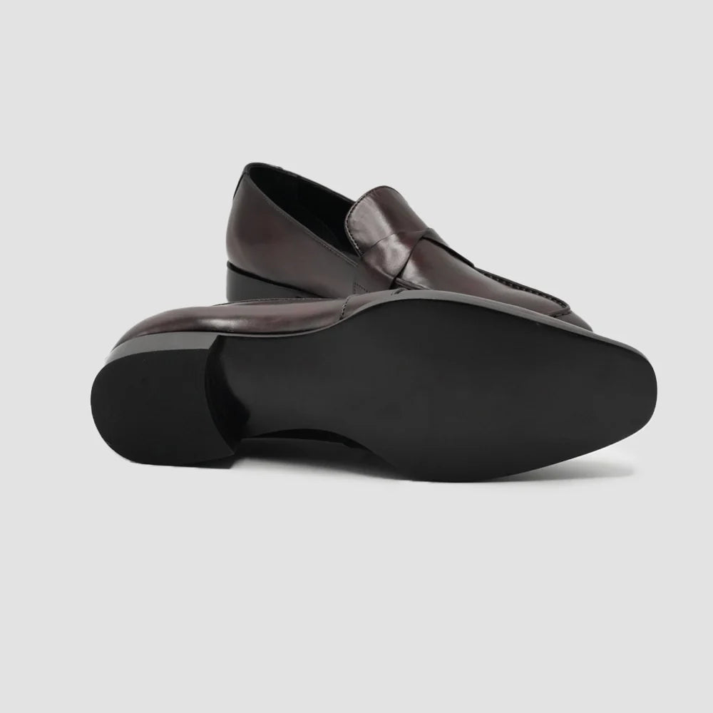 Leaury™ Sleek Calf Leather Loafers