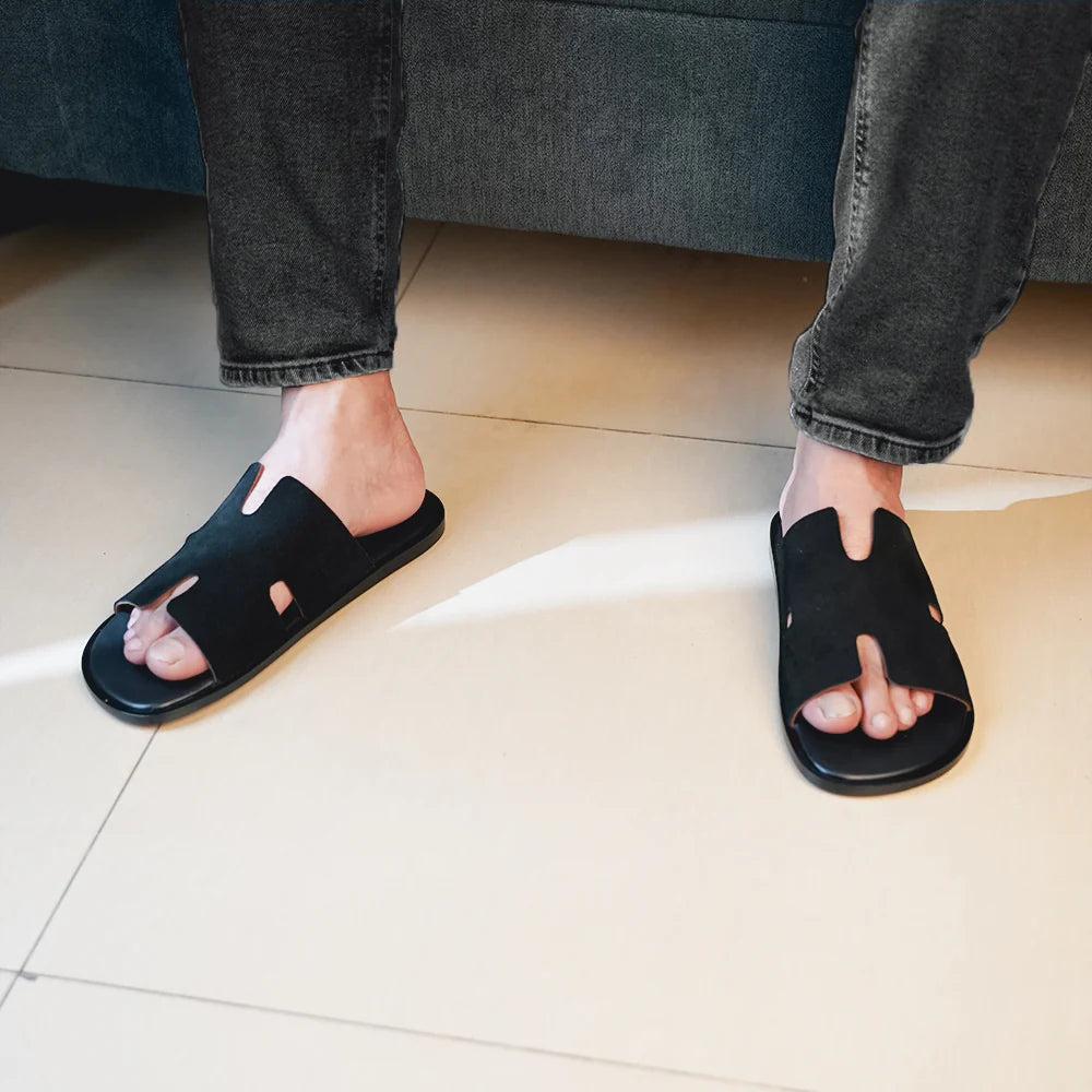 Leaury™ Cow Suede Leather Sandals