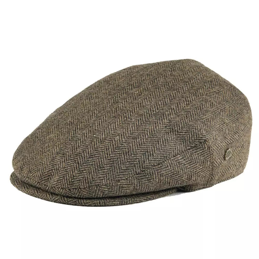 Birmingham Herringbone Wool Flat Cap