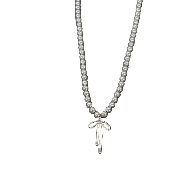 Bowknot Pendant Choker Necklace