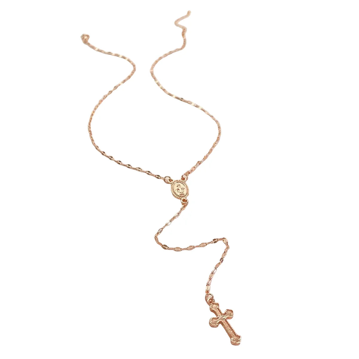Cross Rosary Pendant Necklace