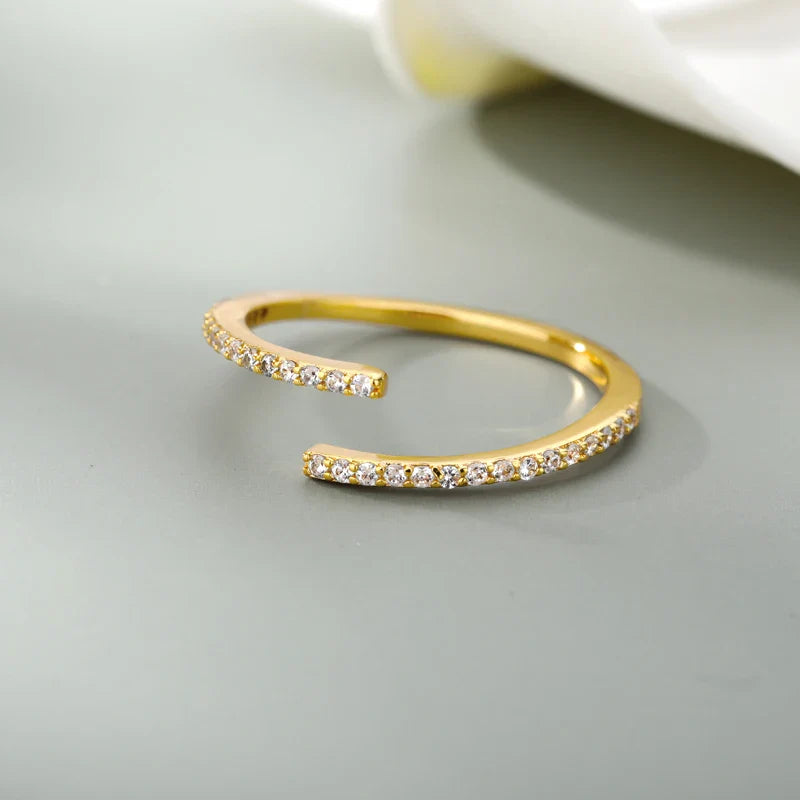 Double Layer Zircon Ring