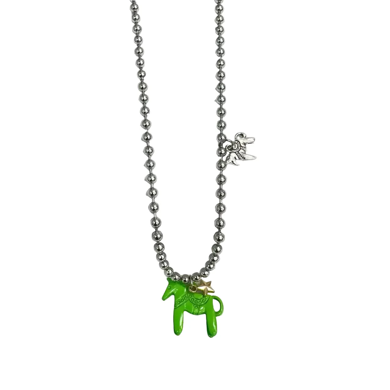 Horse Pendant Bead Necklace