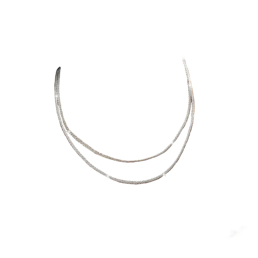 Minimal Sparkle Clavicle Necklace