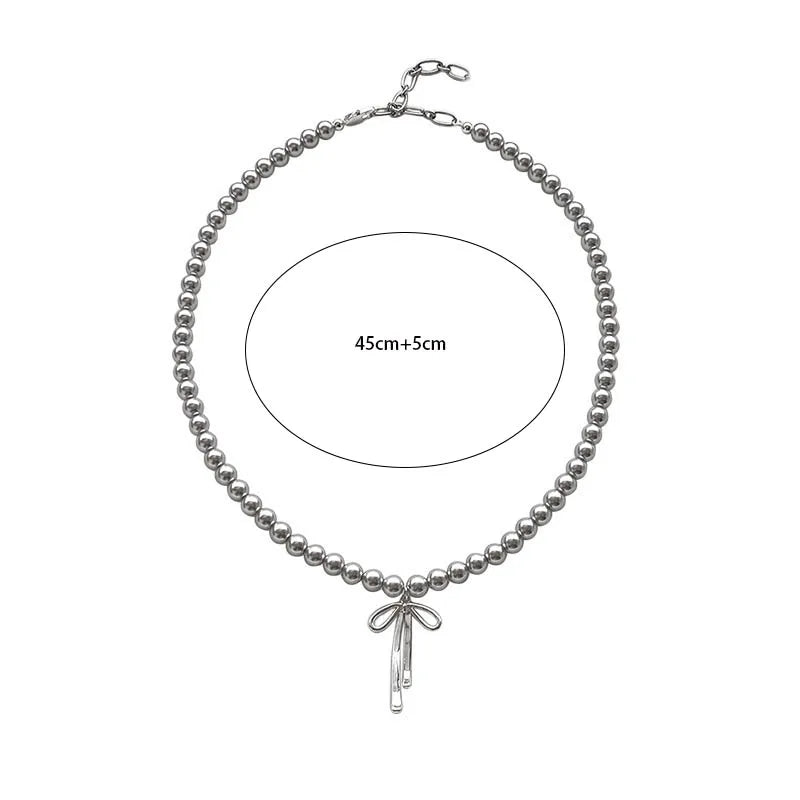 Bowknot Pendant Choker Necklace