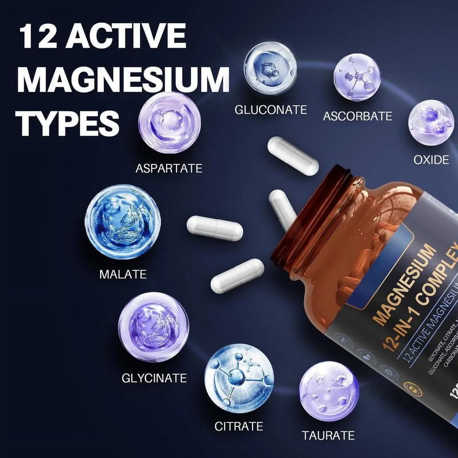 Lederly London® Magnesium 12-in-1 Complex: Sleep, Stress Relief & Heart Support